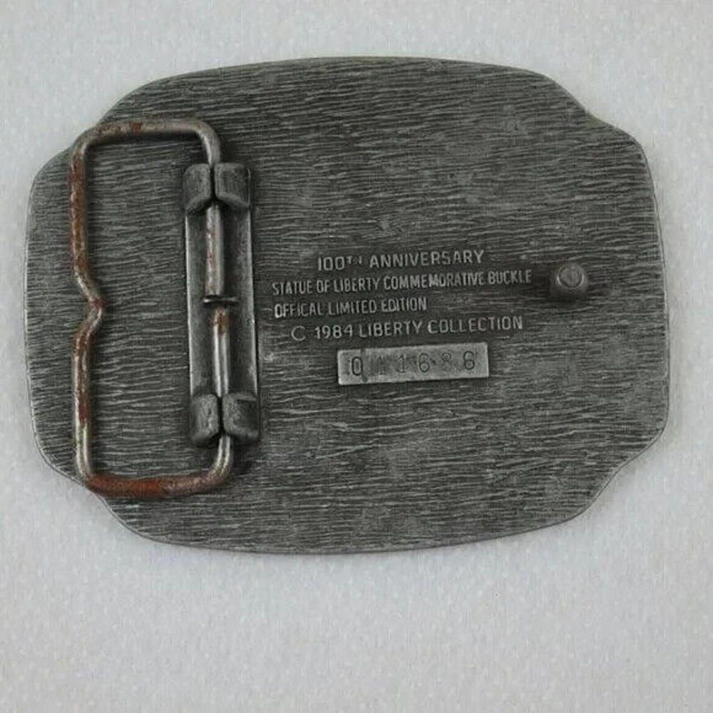 Vintage Belt Buckle Statue of Liberty Pewter Metal 100th Anniversary 1984 - Picture 11 of 14
